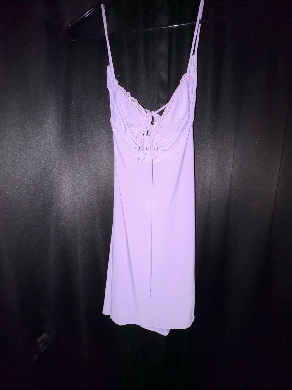 Women's Lilac Lace-Trim Slip Dress